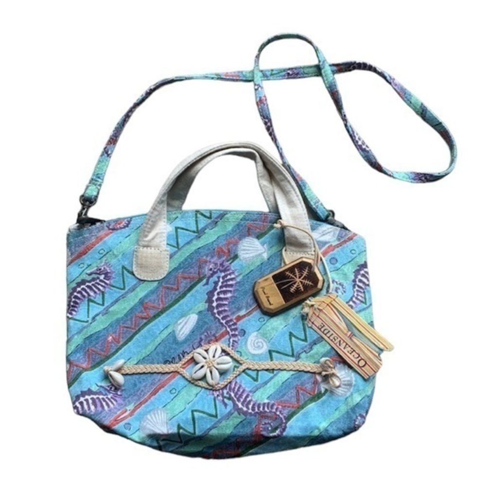 Paul Brent Nautical Coastal Seahorse Seashell Crossbody Bag NWT